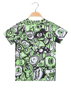 Mr Jek T-shirt con stampa da bambino manica corta