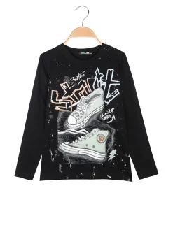 Mr Jek T-shirt da bambino a maniche lunghe con stampa