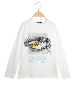 Mr Jek T-shirt da bambino a maniche lunghe con stampa
