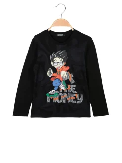 Mr Jek T-shirt da bambino a maniche lunghe con stampa disegno