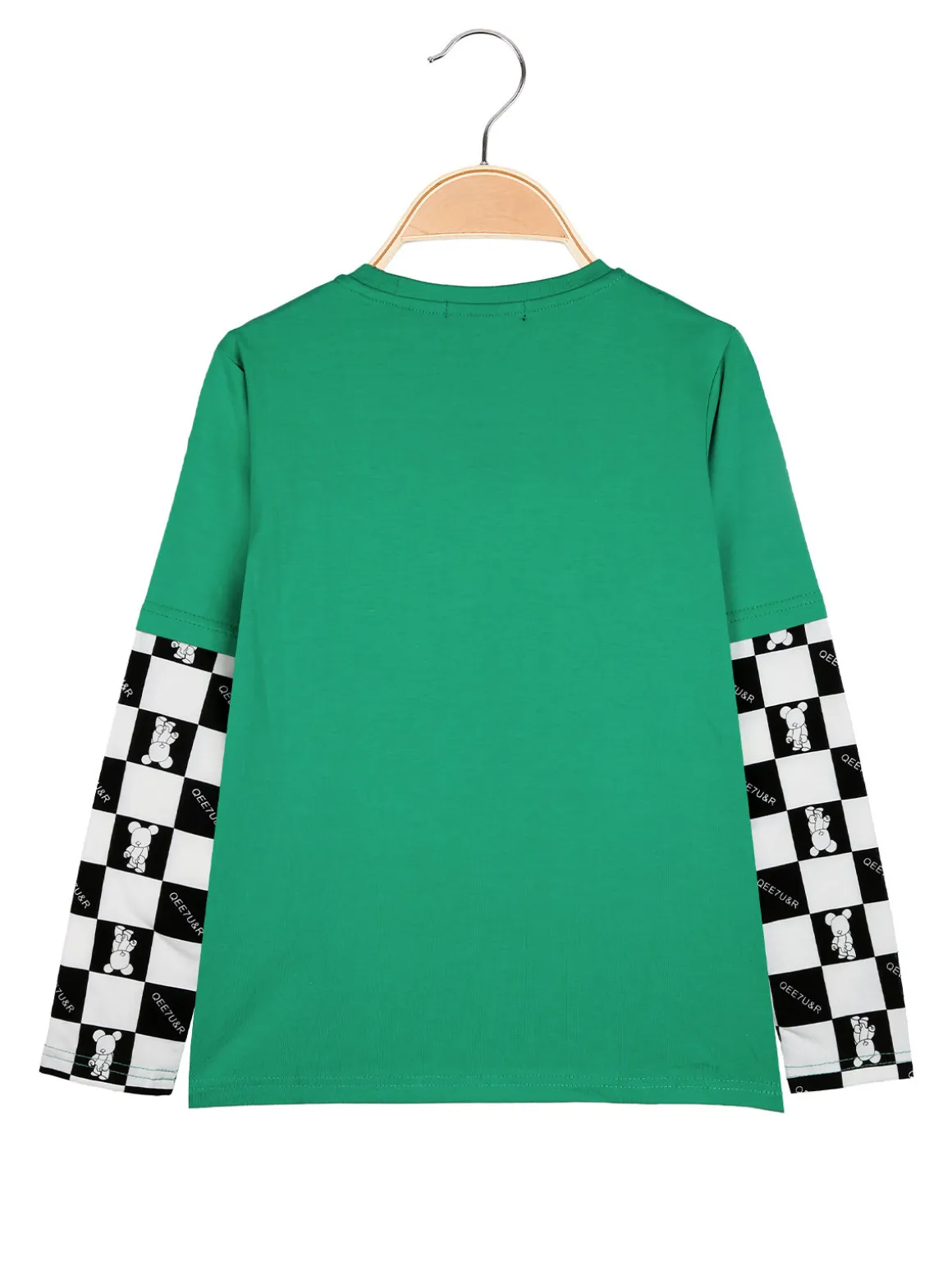 Mr Jek T-shirt da bambino a maniche lunghe stampate - verde
