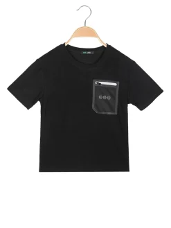 Mr Jek T-shirt da bambino con taschino a rete
