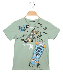 Mr Jek T-shirt da bambino in cotone con stampa