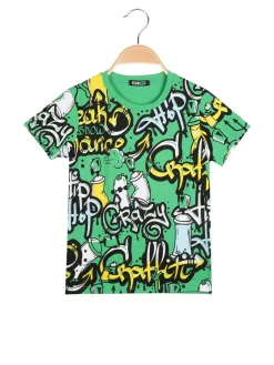 Mr Jek T-shirt da bambino manica corta con stampe