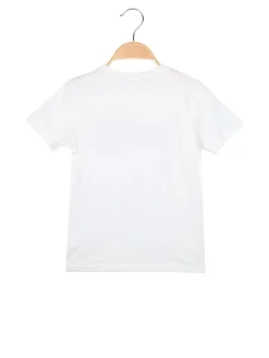 Mr Jek T-shirt da ragazzo in cotone con stampa disegno - bianco