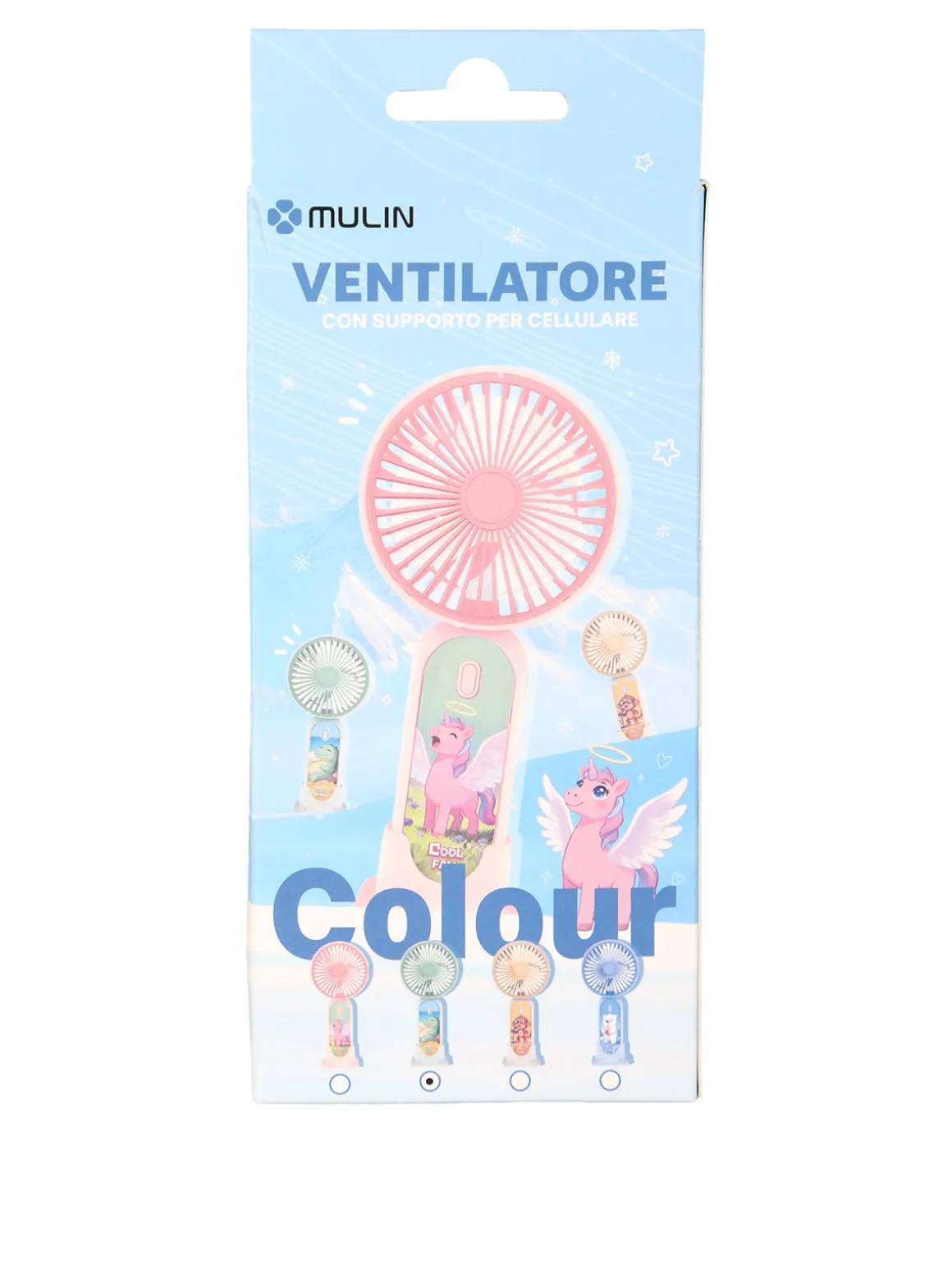 Mulin Ventilatore con supporto per cellulare - rosa