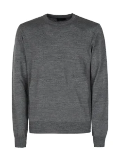 Mv Pullover da uomo misto lana girocollo