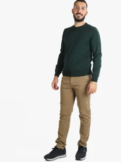 Mv Pullover da uomo misto lana girocollo