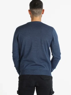 Mv Pullover da uomo misto lana girocollo