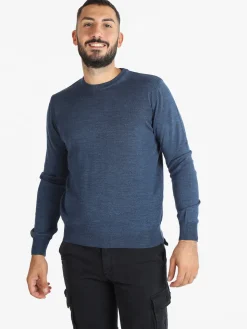 Mv Pullover da uomo misto lana girocollo