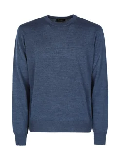 Mv Pullover da uomo misto lana girocollo