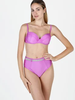 Mya Swimwear Bikini donna con reggiseno imbottito e slip con strass