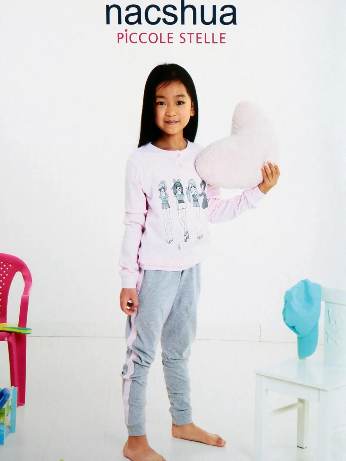 Nacshua Amma Pigiama lungo bambina in cotone