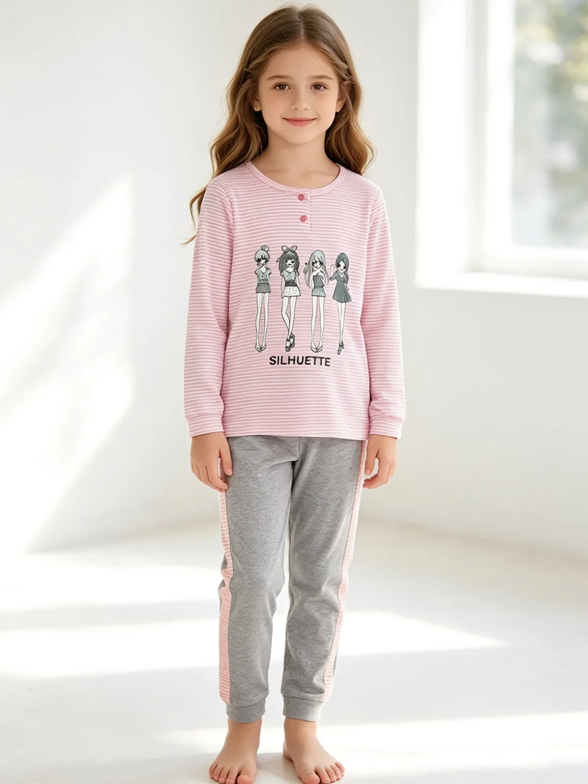 Nacshua Amma Pigiama lungo bambina in cotone