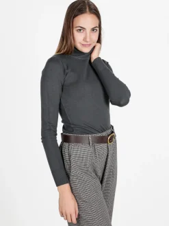 Naiife Maglia dolcevita da donna tinta unita