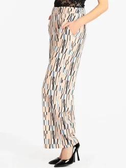 Naiife Pantaloni eleganti con stampa donna
