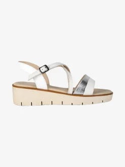 Nakoa Sandali donna in pelle con zeppa