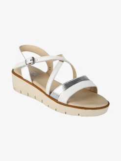 Nakoa Sandali donna in pelle con zeppa