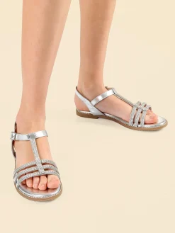 Nakoa Sandali gioiello in pelle da donna