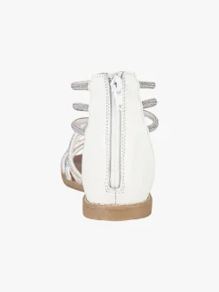 Nakoa Sandali gioiello in pelle da donna con tallone chiuso e zip