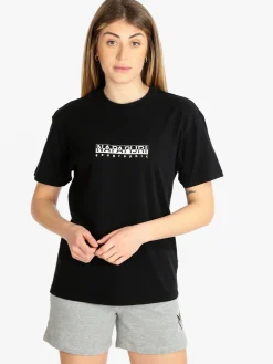 Napapijri S BOX W SS T-shirt donna manica corta con scritta