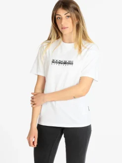 Napapijri S BOX W SS T-shirt donna manica corta con scritta