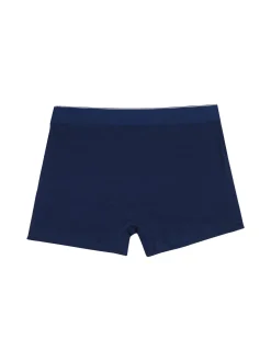 Navigare Boxer da ragazzo in cotone elasticizzato - blu