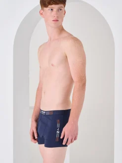 Navigare Boxer da ragazzo in cotone - blu scuro