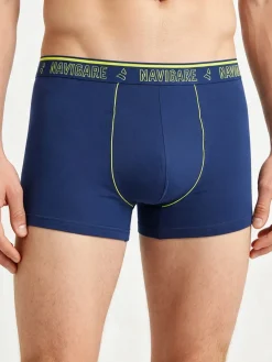 Navigare Boxer da uomo in cotone - blu