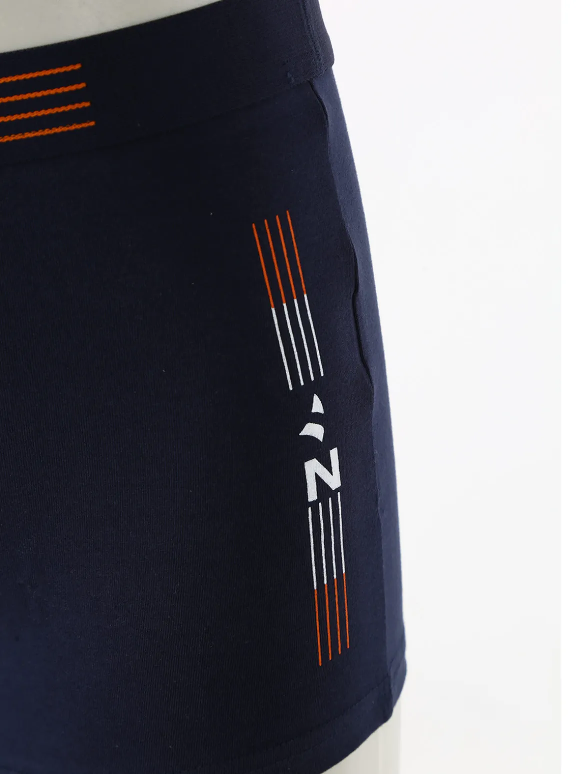Navigare Boxer da uomo in cotone elasticizzato - blu scuro