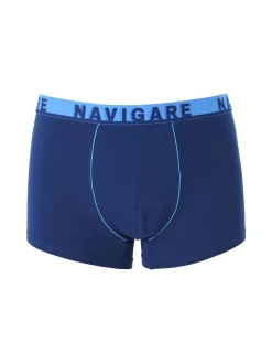 Navigare Boxer da uomo in cotone elasticizzato - blu