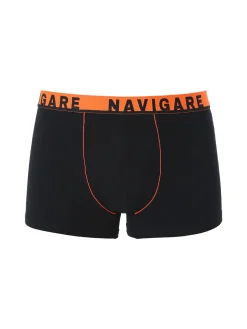Navigare Boxer da uomo in cotone elasticizzato - nero