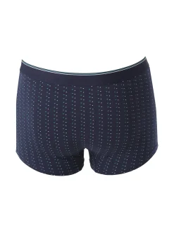 Navigare Boxer da uomo in cotone con stampa a righe sottili - blu