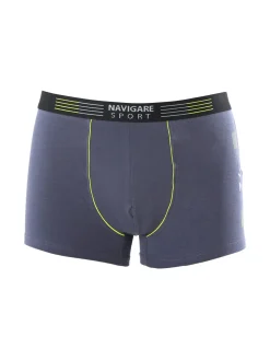 Navigare Boxer da uomo in cotone con stampe - nero