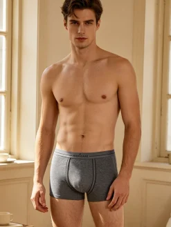 Navigare Boxer da uomo in cotone - grigio scuro