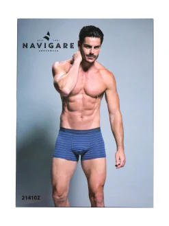Navigare Boxer da uomo rigati in cotone jersey