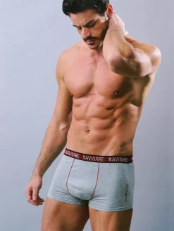 Navigare Boxer uomo in cotone jersey - grigio