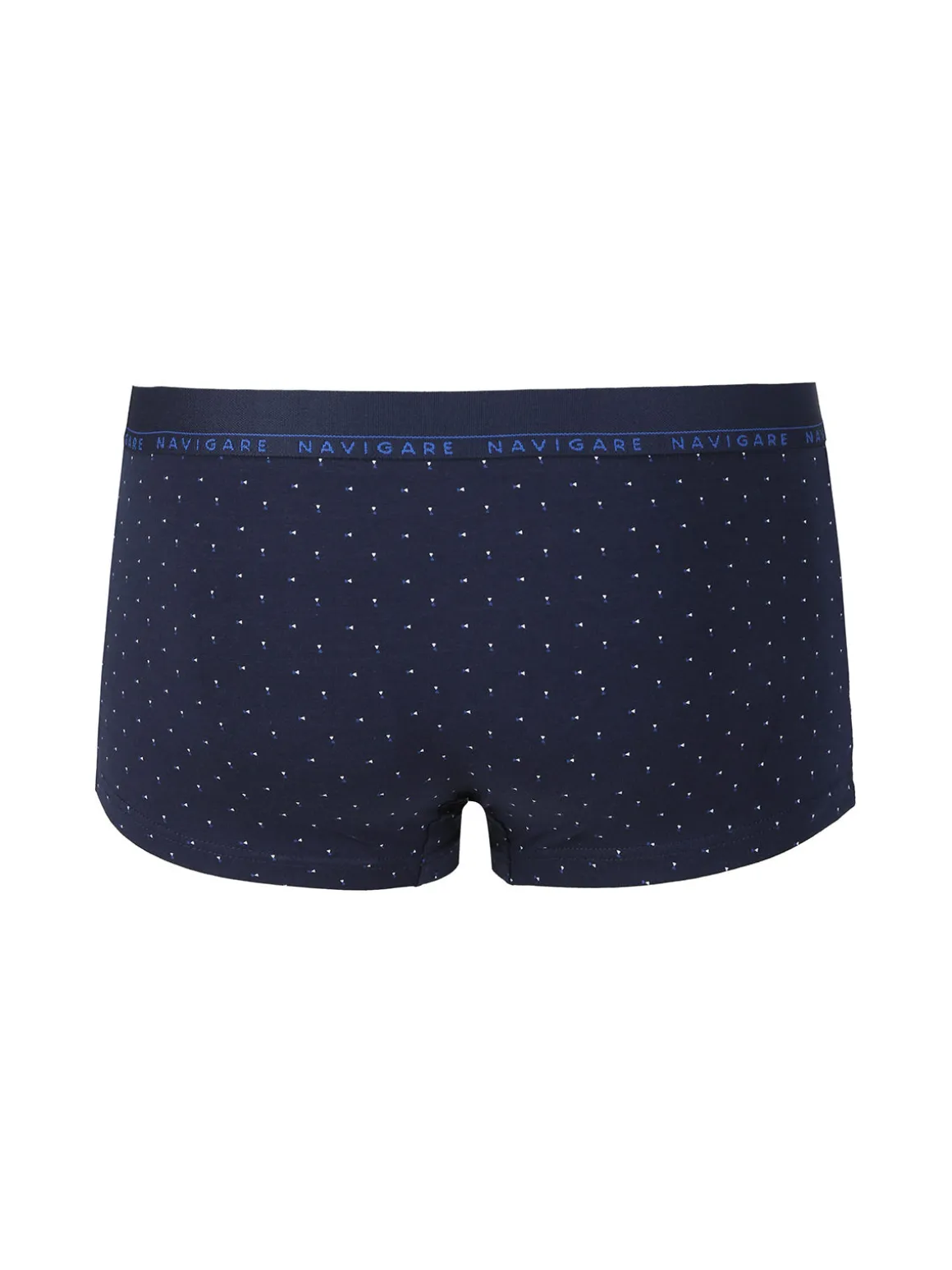 Navigare Boxer uomo in cotone con stampe - blu scuro