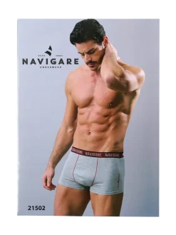 Navigare Boxer uomo in cotone jersey - nero