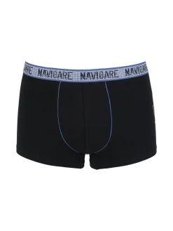 Navigare Boxer uomo in cotone jersey - nero