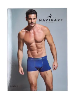 Navigare Boxer uomo in cotone jersey - nero