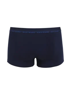 Navigare Boxer uomo in cotone elastico - blu scuro