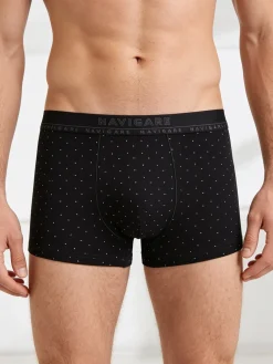 Navigare Boxer uomo in cotone con stampe - nero