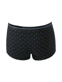 Navigare Boxer uomo in cotone con stampe - nero