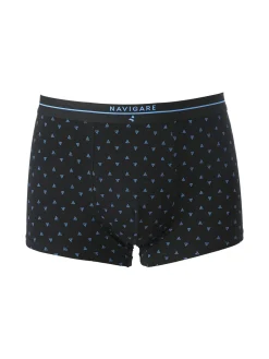 Navigare Boxer uomo in cotone con stampe - nero
