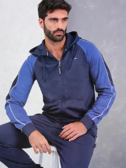 Navigare Completo tuta da uomo 2 pezzi con cappuccio e zip intera