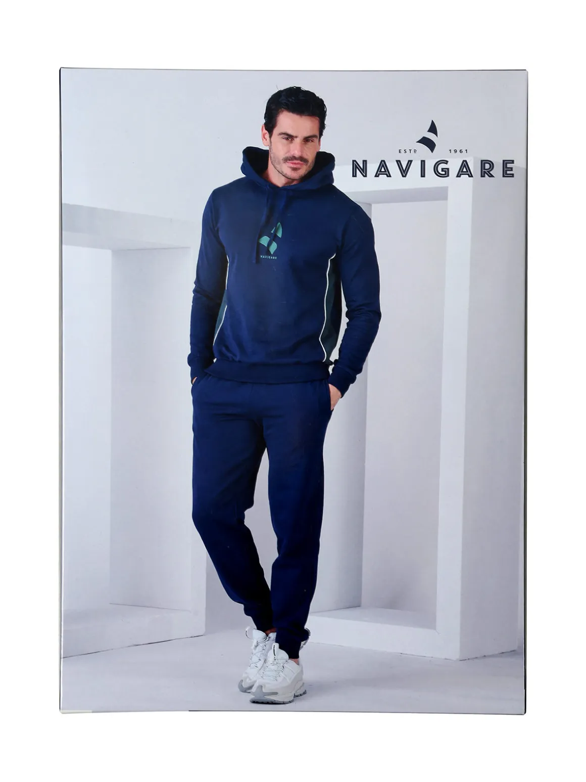 Navigare Completo tuta da uomo 2 pezzi con cappuccio - blu