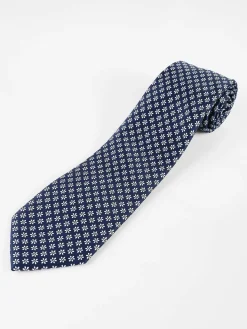 Navigare Cravatta classica blu fiori