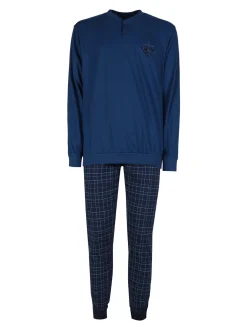 Navigare Pigiama lungo da uomo in cotone