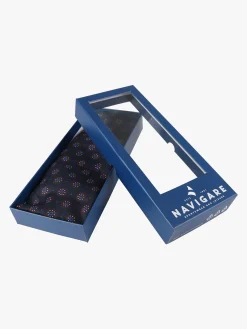Navigare Sciarpa leggera da uomo con stampe - blu scuro